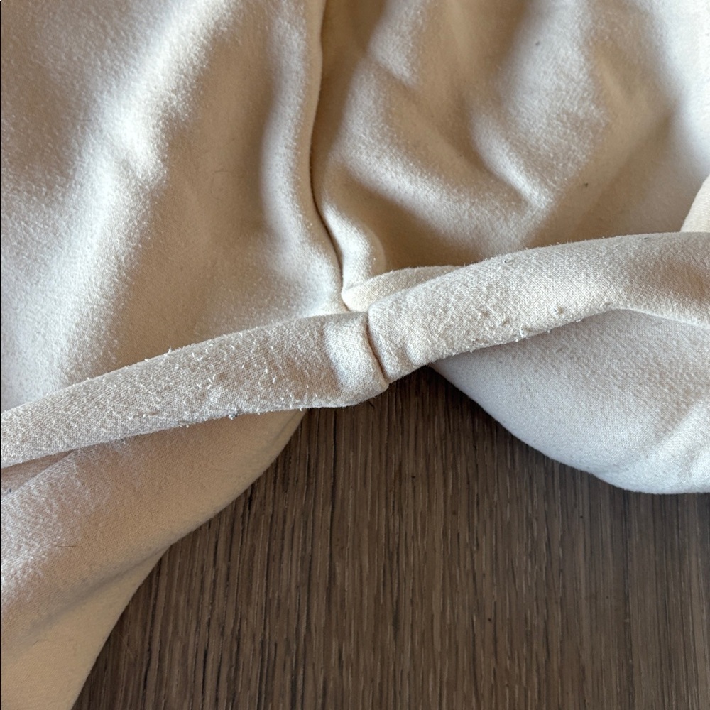 AUTOMET Cozy Fleece Lined Joggers Size M Cream High Rise Sweatpants - Picture 6 of 6